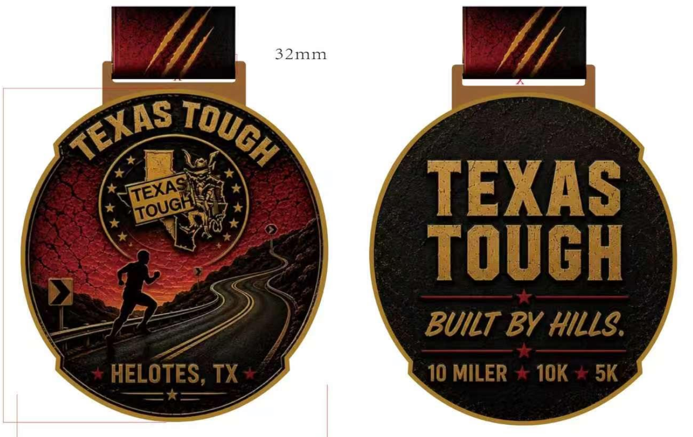 2026 Texas Tough finisher medal